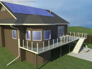 casa con seminterrato sciopero Modello 3D