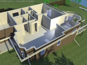 home with walkout basement 3D Model