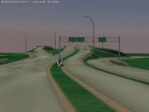 राजमार्ग ओवरपास 3D मॉडल