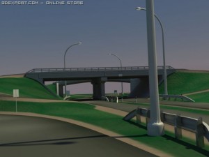 highway overpass Modelo 3D