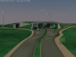 highway overpass Modelo 3D