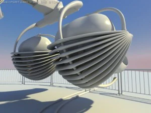 amusement ride  spider 3D Model