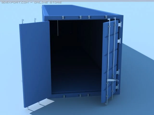 shipping container 3D Model .c4d .max .obj .3ds .fbx .stl .blend 