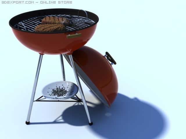 classic barbeque 3Dモデル .c4d .max .obj .3ds .fbx .stl .blend 