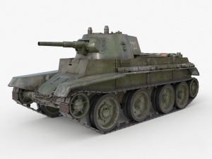 tank bt 7 soviet vray Model 3D