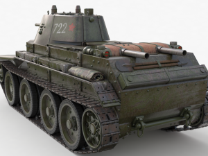 tank bt 7 soviet vray 3Dモデル