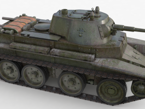 tank bt 7 soviet vray 3Dモデル