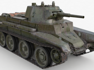 tank bt 7 soviet vray 3Dモデル