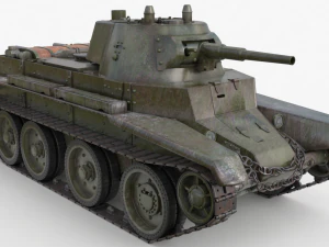 tank bt 7 soviet vray 3D Model
