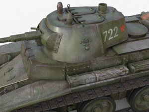 tank bt 7 soviet vray 3Dモデル