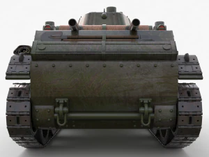 tank bt 7 soviet vray 3D Model
