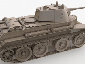 tank bt 7 soviet vray 3D Model