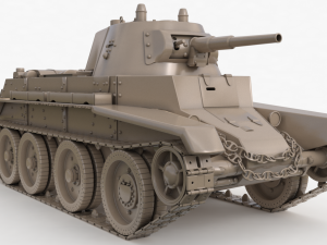 tank bt 7 soviet vray 3Dモデル