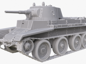 tank bt 7 soviet vray 3Dモデル