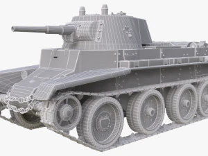 tank bt 7 soviet vray 3D Model