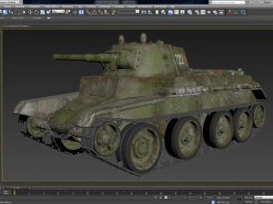 tank bt 7 soviet vray 3D Model
