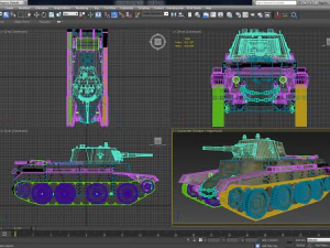 tank bt 7 soviet vray 3D Model