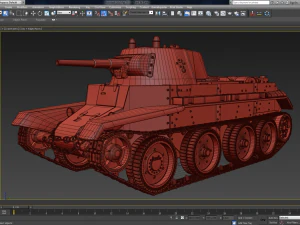 tank bt 7 soviet vray 3D Model
