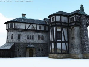 vieille maison m&eacute;di&eacute;vale Modèle 3D