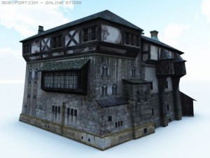 old medieval house Model 3D