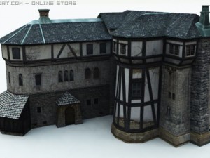 old medieval house Model 3D