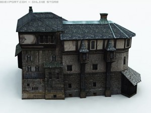 old medieval house Model 3D