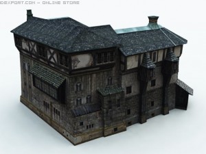 old medieval house Model 3D