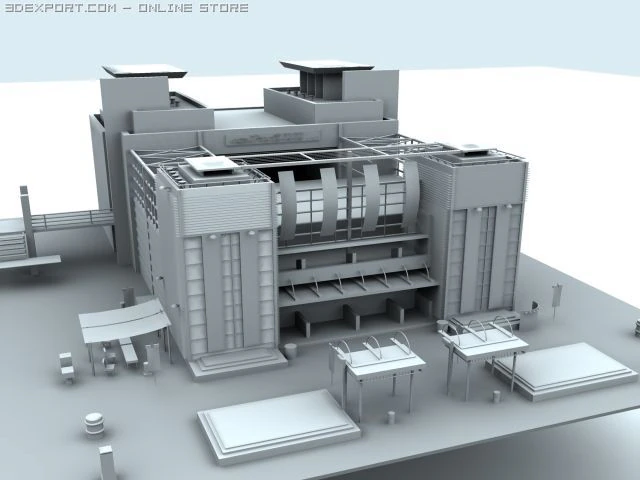 mall 3D Model .c4d .max .obj .3ds .fbx .stl .blend 