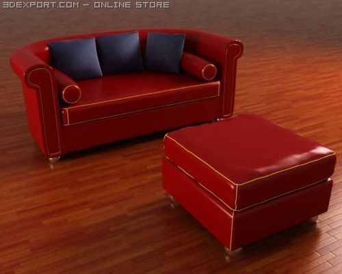 sofa model 3D मॉडल .c4d .max .obj .3ds .fbx .stl .blend 