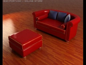 sofa model 3D मॉडल