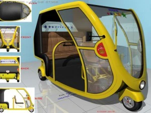 veh&iacute;culo de tres ruedas Modelo 3D