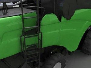 hires combine harvester Modèle 3D