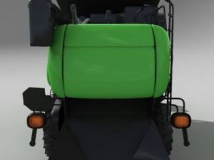 hires combine harvester Modèle 3D