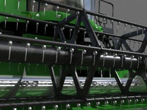 hires combine harvester Modèle 3D