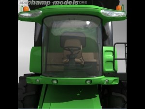 hires combine harvester Modèle 3D