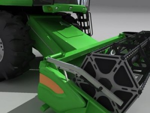 hires combine harvester Modèle 3D