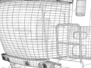 hires combine harvester 3D Model