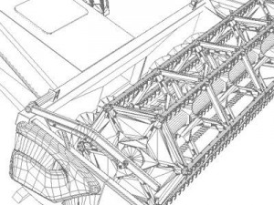 hires combine harvester Modèle 3D