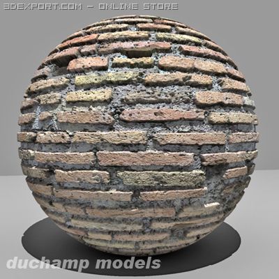 ancient brick wall texture CG टेक्स्चर्स .c4d .max .obj .3ds .fbx .stl .blend 