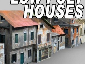 low poly houses 3D Model