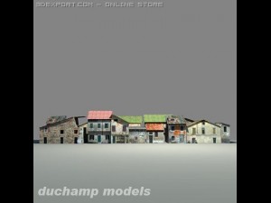 low poly houses Modelo 3D