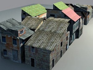 low poly houses Modelo 3D