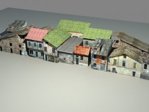 low poly houses Modelo 3D