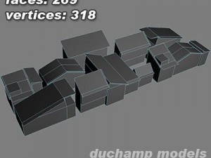 low poly houses Modelo 3D