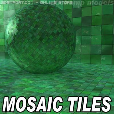 mosaic tiles CG टेक्स्चर्स .c4d .max .obj .3ds .fbx .stl .blend 