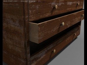old chest of drawers Modèle 3D
