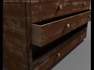 old chest of drawers 3D Model