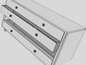 old chest of drawers 3D Model