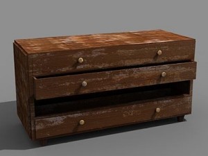 old chest of drawers Modèle 3D