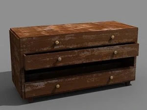 old chest of drawers 3D Model